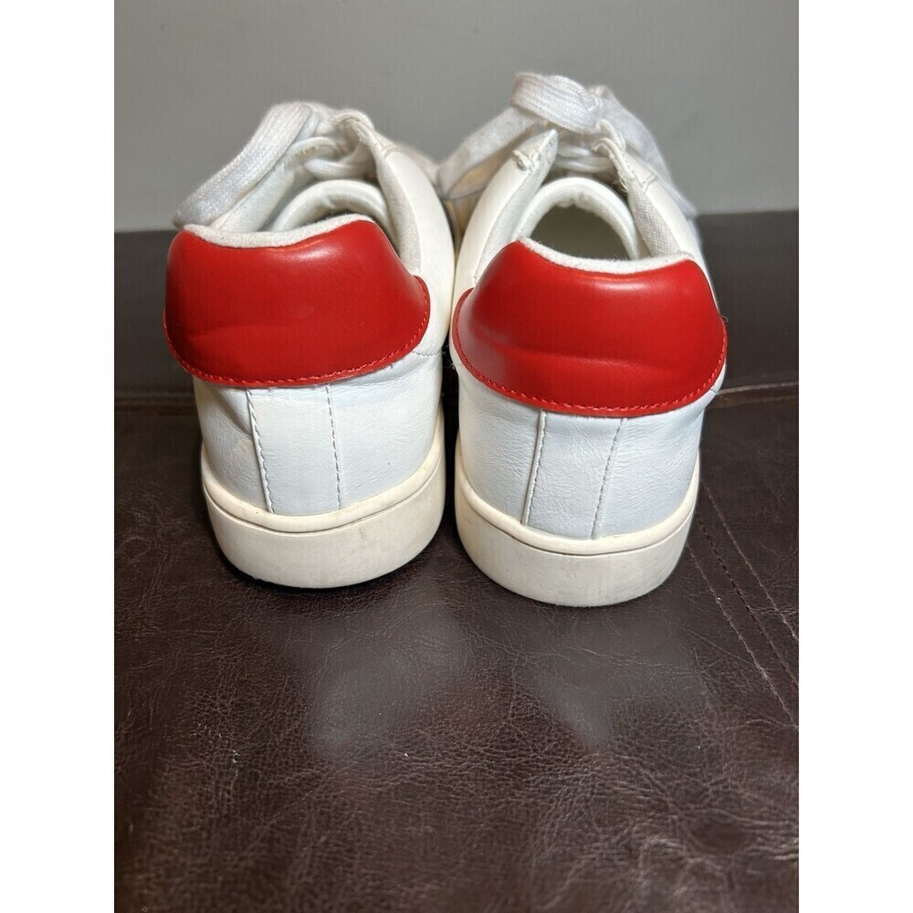 MIA Women's White Low-Top Sneakers Red Navy Accents Lace-Up Women’s 8.5 - Picture 5 of 10